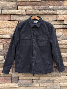 Faherty Brand Blanket-Lined CPO Jacket – Washed Black – Men’s Medium